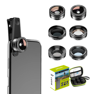 Product Αξεσουάρ Φακών Apexel Mobile kit APL-DG6V2 6 in 1 universal (Black) base image