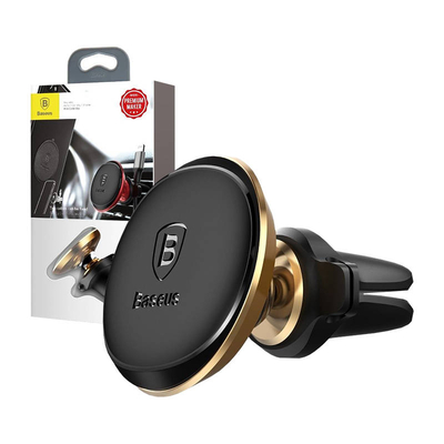 Product Βάση Αυτοκινήτου Baseus Magnetic Air Vent with cable clip Gold base image