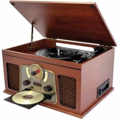 Product Πικάπ Inovalley Retro Multifunction Bluetooth HiFi System Wood Finish base image