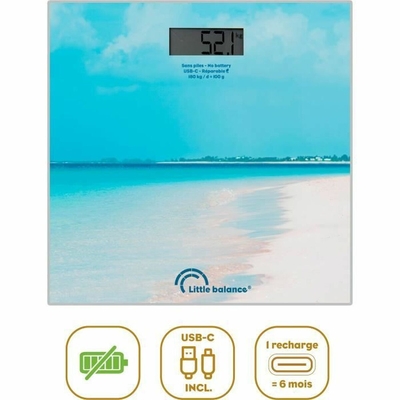 Product Ζυγαριά Μπάνιου Ψηφιακή Little Balance Caribe Μπλε  base image