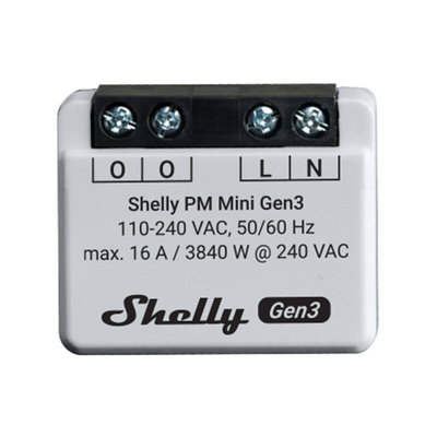 Product Έξυπνος Μετρητής Κατανάλωσης Ενέργειας Shelly PM Mini Gen3 (Λευκό) base image