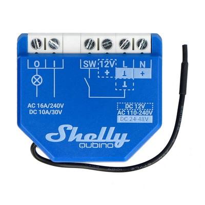 Product Έξυπνος Ενδιάμεσος Διακόπτης Shelly Qubino Wave 1 (Μπλε) base image
