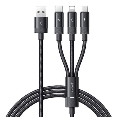 Product Καλώδιο USB Mcdodo 3in1 to USB-C / Lightning / Micro USB CA-5790, 3.5A, 1.2m (Black) base image