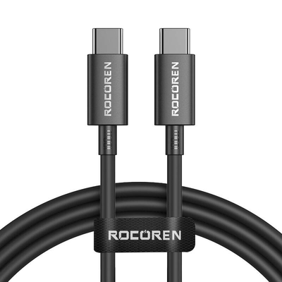 Product Καλώδιο USB Rocoren Fast Charging USB-C to USB-C Simples Series 100W, 1m (Black) base image