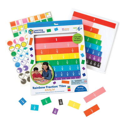 Product Εκπαιδευτικό Παιχνίδι Learning Resources Μαθηματικών Rainbow Fraction Tiles LER 0615 base image