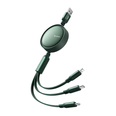 Product Καλώδιο USB Mcdodo 3in1 to USB-C / Lightning / Micro USB CA-7257, 3.5A, 1.2m (green) base image