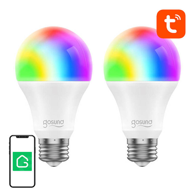 Product Έξυπνη Λάμπα Gosund WB4-2 Wi-Fi RGB LED, E27, Tuya (2τμχ) base image