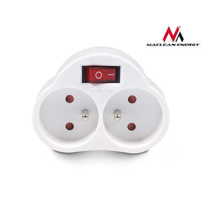 Product Ταφ Δικτύου Maclean X2 current socket with Energy MCE31 3680W switch base image