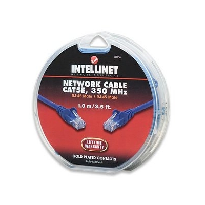 Product Καλώδιο Δικτύου Intellinet UTP Cat5e 350MHz 1m μπλε base image