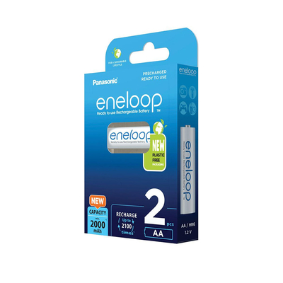 Product Επαναφορτιζόμενες Μπαταρίες Panasonic Eneloop AA Ni-MH 2000mAh 1.2V 2τμχ base image