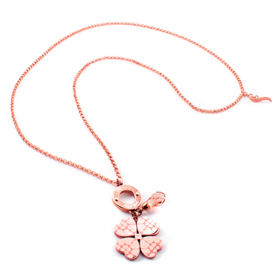 Product Γυναικείο Κολιέ Folli Follie 3N14T087Rs (45cm) από Ατσάλι Pink base image