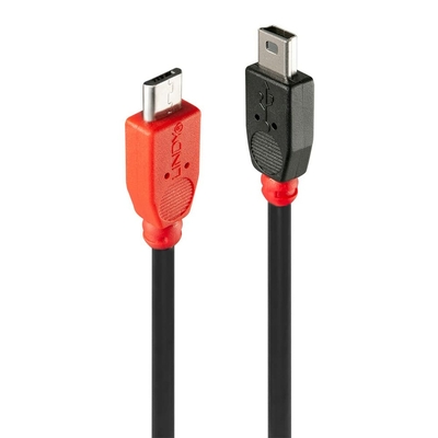Product Καλώδιο Micro USB Lindy 31717 50 cm Κόκκινο/Μαύρο base image