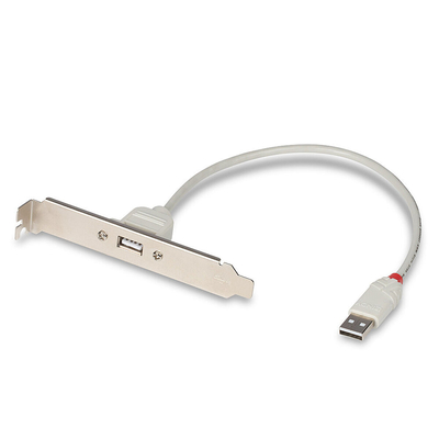 Product Port Bracket Lindy USB A σε USB B 33123 Λευκό base image