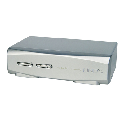 Product KVM Switch με 2 Θύρες LINDY Γκρι Ασημί base image