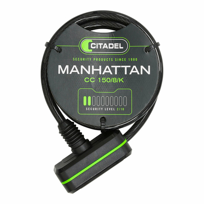 Product Λουκέτο Ποδηλάτου Citadel Manhattan cc 150/8/k Μαύρο 150 cm base image