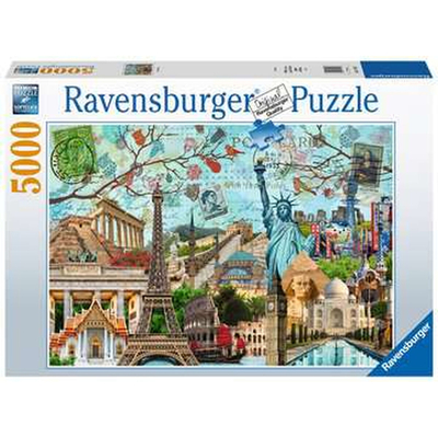 Product Παζλ Ravensburger 17118 Big Cities Collage 5000 Τεμάχια base image