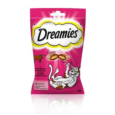 Product Snack for Cats Dreamies 60 g Βόειο κρέας base image