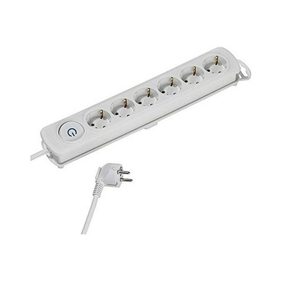 Product Πολύπριζο για Πρίζες 6 Θέσεων με Διακόπτη Vivanco 37647 1,4 m Λευκό base image