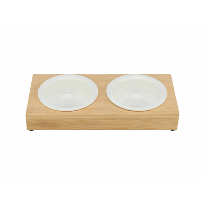 Product Ταΐστρα σκύλων Trixie Λευκό Φυσικό Κεραμικά Bamboo ? 12 cm 2 x 250 ml 30 ? 5 ? 14 cm base image