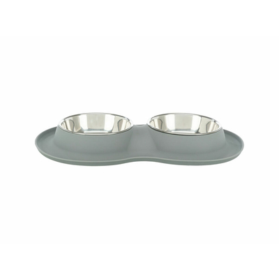 Product Ταΐστρα σκύλων Trixie Γκρι Ανοξείδωτο ατσάλι ? 16 cm Διπλή 2 ? 0,4 L 40 ? 5 ? 23 cm (x2) base image