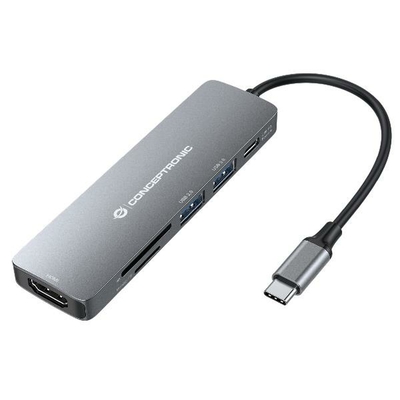 Product USB Hub Conceptronic 110517507201 Γκρι base image