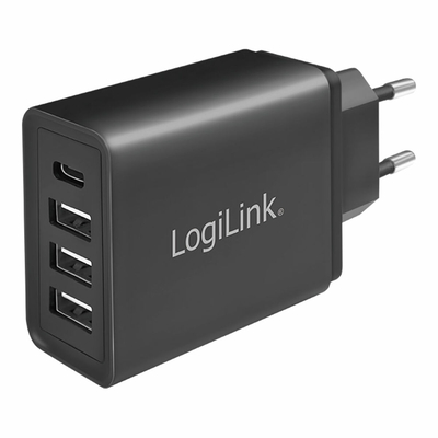 Product Φορτιστής Πρίζας Logilink 3 Θύρες USB-A και Θύρα USB-C base image