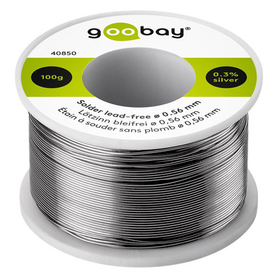Product Σύρμα συγκόλλησης Goobay 40850 Φ0.56mm, χωρίς μόλυβδο, 100γρ, 1τμχ base image