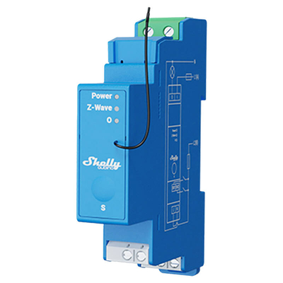 Product Ρελέ Ράγας Shelly DIN Qubino Pro 1, 1 κανάλι (Μπλε) base image