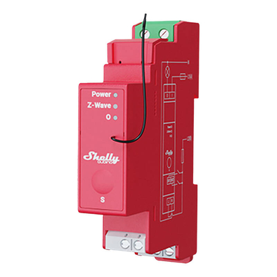 Product Ρελέ Ράγας Shelly DIN με Μέτρηση Ενέργειας Qubino Pro 1PM, 1 κανάλι (Κόκκινο) base image