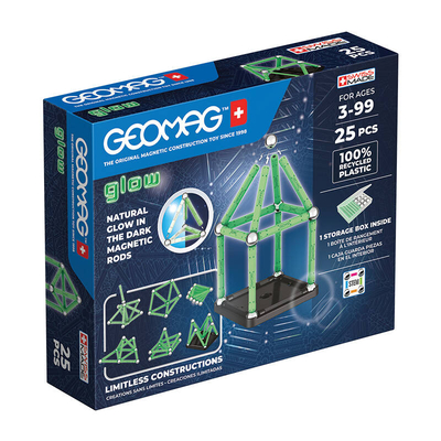 Product Παιχνίδι Κατασκευών Geomag Μαγνητικό Glow GEO-328 (25τμχ) base image