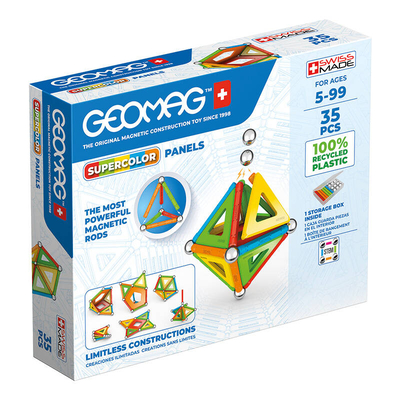 Product Παιχνίδι Κατασκευών Geomag Μαγνητικό Supercolor Panels GEO-377 (35τμχ) base image