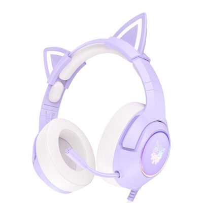 Product Ακουστικά Gaming Onikuma K9 με Αυτιά Γάτας (Μοβ) base image