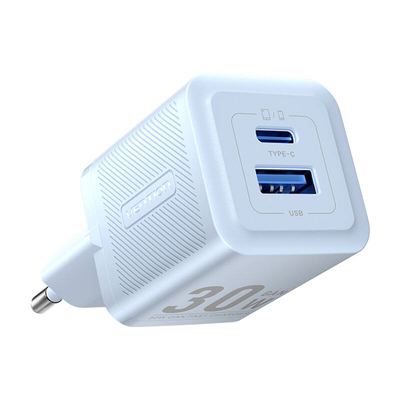 Product Φορτιστής Πρίζας Vention FEQL0-EU, USB-C + USB- A, 30W/30W, GaN (blue) base image