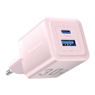 Product Φορτιστής Πρίζας Vention FEQP0-EU, USB-C + USB- A, 30W/30W, GaN (pink) base image