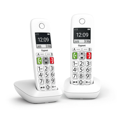 Product Ασύρματο Τηλέφωνο Gigaset E290 Duo Λευκό  base image