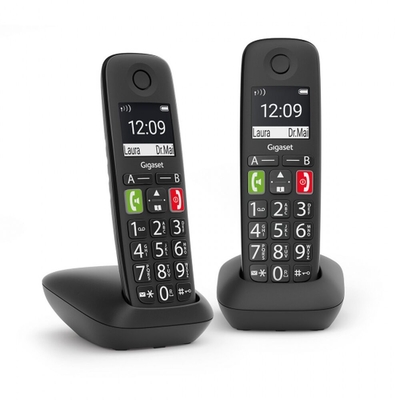Product Ασύρματο Τηλέφωνο Gigaset E290 Duo Μαύρο base image