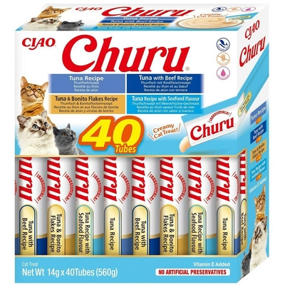 Product Snack for Cats Inaba Churu Variety box Tuna Ψάρια base image