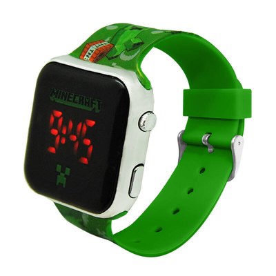 Product Ψηφιακό Ρολόι Χειρός KiDS Licensing με Οθόνη LED Minecraft (Πράσινο) base image