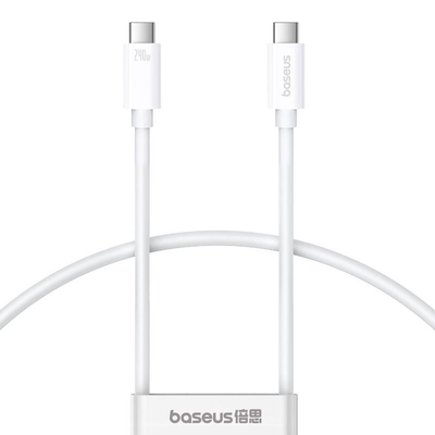 Product Καλώδιο USB Baseus fast Charging Superior 2 USB-C to USB-C 240W, 1,8m (white) base image