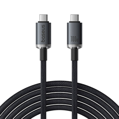 Product Καλώδιο USB Baseus Fast Charging Crystal Shine USB-C to USB-C 100W, 1,5m, 20Gb (Black) base image