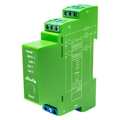 Product Διακόπτης Πίνακα DIN Rail Smart Switch Shelly Pro Dimmer , 2 channels base image