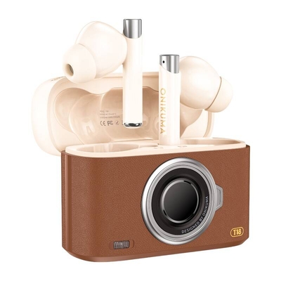 Product Bluetooth Handsfree Onikuma T18 In-Ear (Καφέ) base image