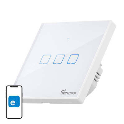 Product Smart Διακόπτης Sonoff WiFi + RF 433 T2 EU TX (3-channel) updated base image