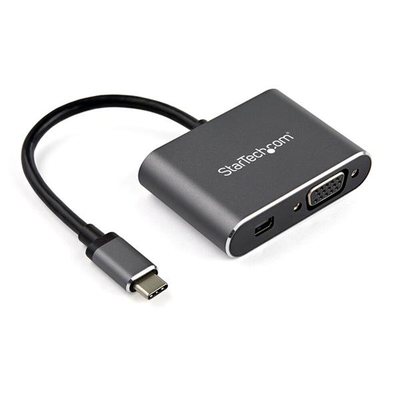Product Αντάπτορας USB C σε VGA/MiniDisplayPort Startech CDP2MDPVGA Γκρι base image