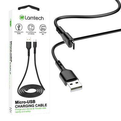 Product Καλώδιo USB Lamtech Data Micro 2m Black base image