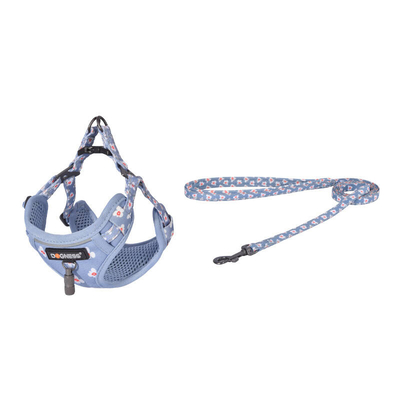 Product Σαμαράκι Dogness walking set leash 1,5m+harness for dog (light blue) base image