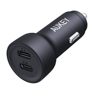 Product Φορτιστής Αυτοκινήτου Aukey CC-Y23, 2xUSB-C, 65W (Black) base image