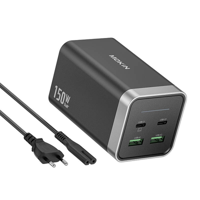 Product Φορτιστής Πρίζας Mokin PD150W 2xUSB-C 2xUSB-A (Black) base image