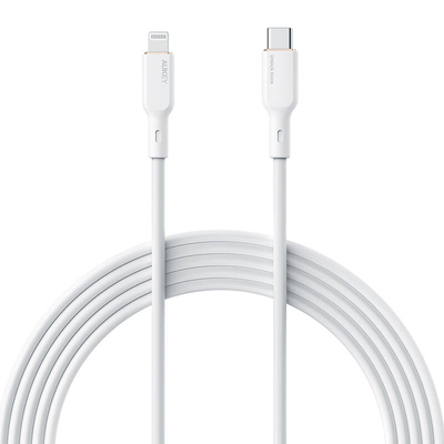 Product Καλώδιο USB-C Aukey to Lightning CB-SCL1, 27W, 1m (white) base image