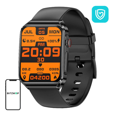Product Smartwatch Blitzwolf BW-HL6 (Black silicone) base image